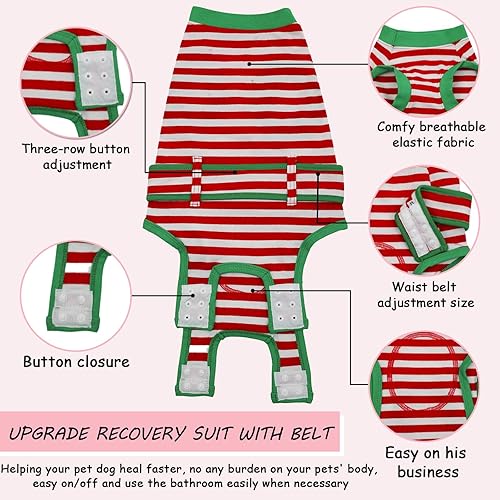 Miniatura 2 de Caslfuca Traje de recuperación de cirugía para perros  Después de la esterilización, heridas abdominales después de la recuperación quirúrgica,