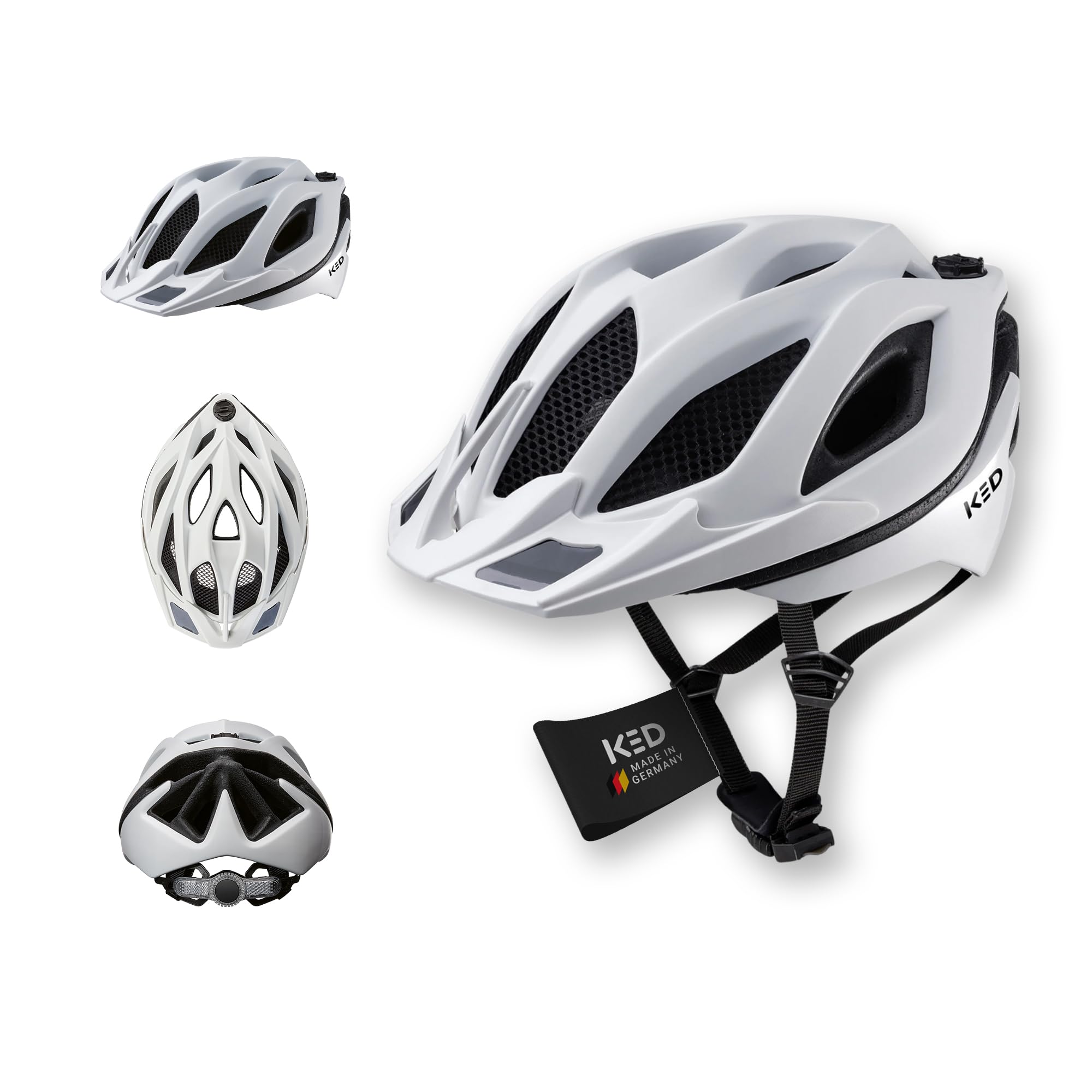 KED Spiri II Trend Allround Fahrradhelm Mit LED Licht Und Reflektor, Optimierter Belüftung, Insektenschutznetz Und K-FIT System