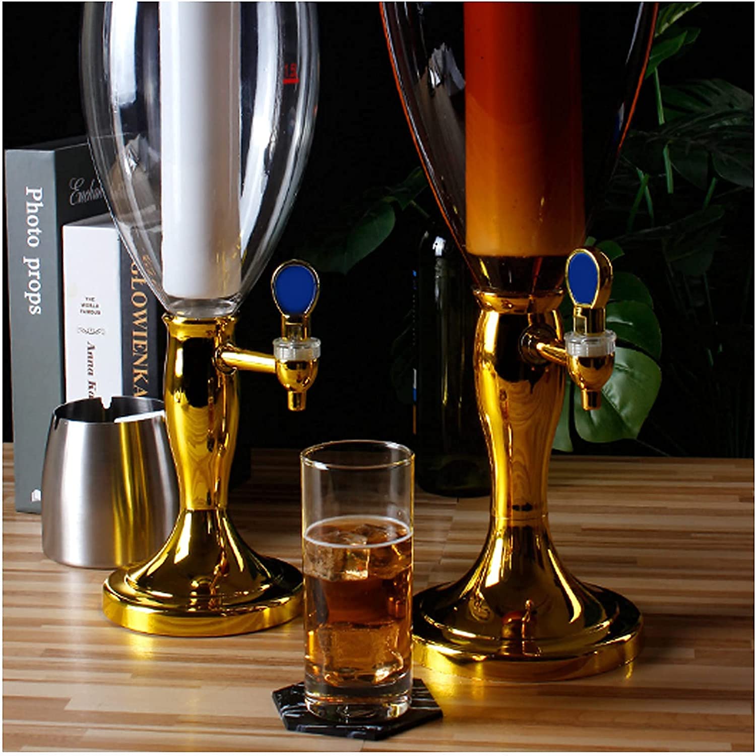 MU Bierturm, Bierfass-Spender, Getränkespender, Bierturm, Getränkespender, Heimbar-Zubehör, einfach zu reinigen, Glaswaren, 5 l