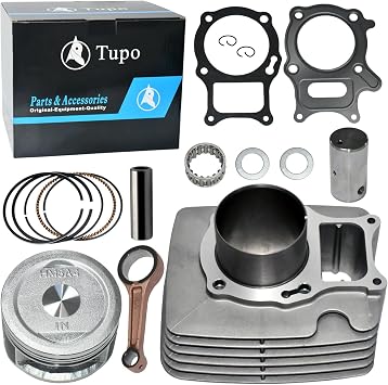 Tupo TRX250-68.5C Cylinder Kit Compatible with Honda Recon 250 Sportrax 250 TRX250 2002-2024, Top End Rebuild Kit