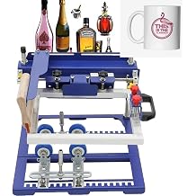 Screen Printing Press Cylinder Screen Printing Machine Manual Curved Screen Printing Machine for 6.7/170 mm Cylindrical/Conical Products