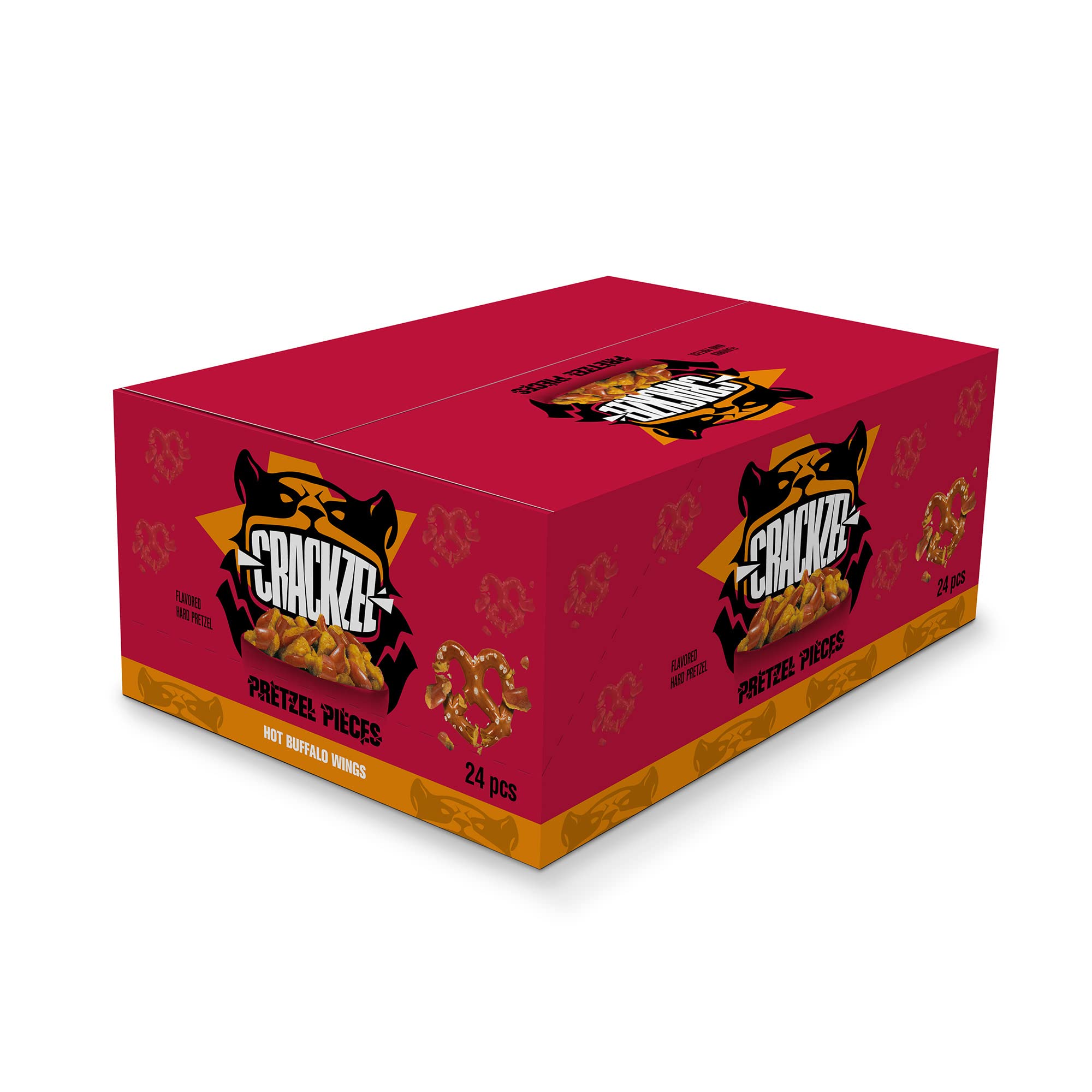 Crackzel Hot Buffalo Wings Pretzel Pieces 24 x 85 gr Picantes