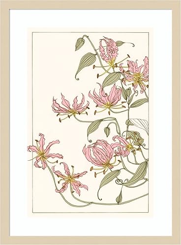 Miniatura 14 de Amanti Art Impresión artística enmarcada para pared, 28 x 21 pulgadas, lirio gloriosa botánico I de Melissa Wang, arte de pared de flores, Búho