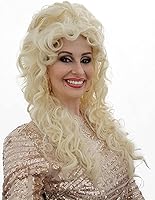 Vista 4 de ALLAURA - Peluca de cabello largo, rubio y rizado para mujeres o niños, talla universal, resiste el calor y puede reestilizarse y reutilizarse