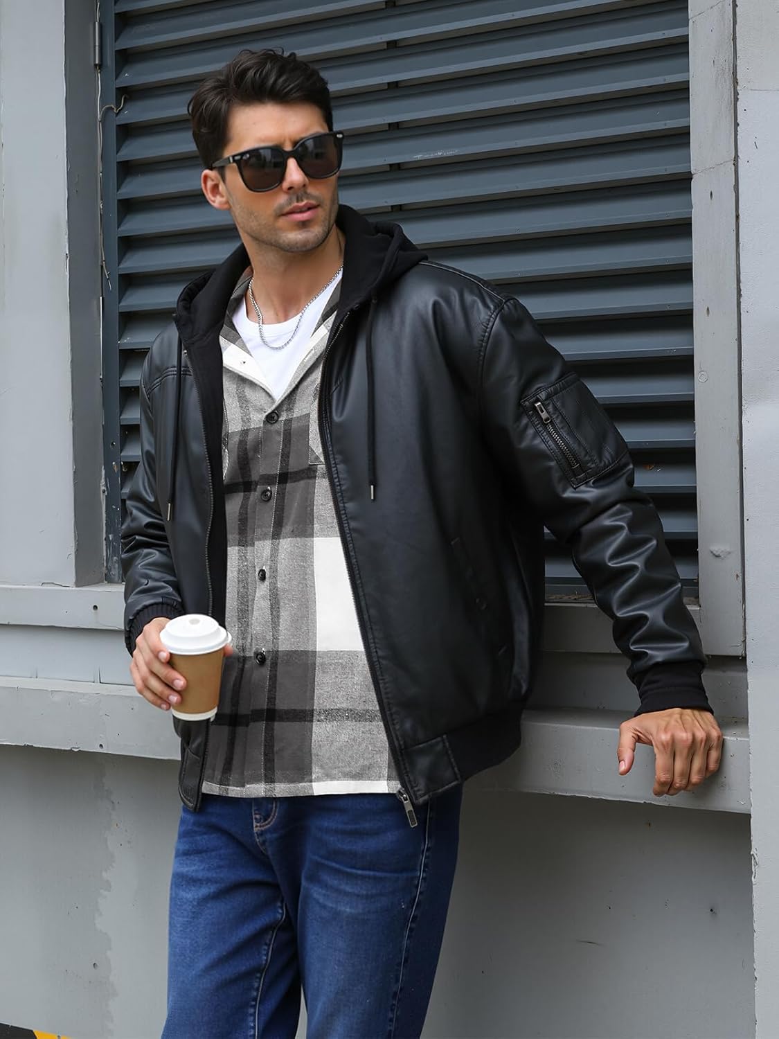 Mens Fannel Shirts Long Sleeve Casual Button Down Plaid Shirt Cotton Lightweight Shirts Jacket with Pockets - Image 5