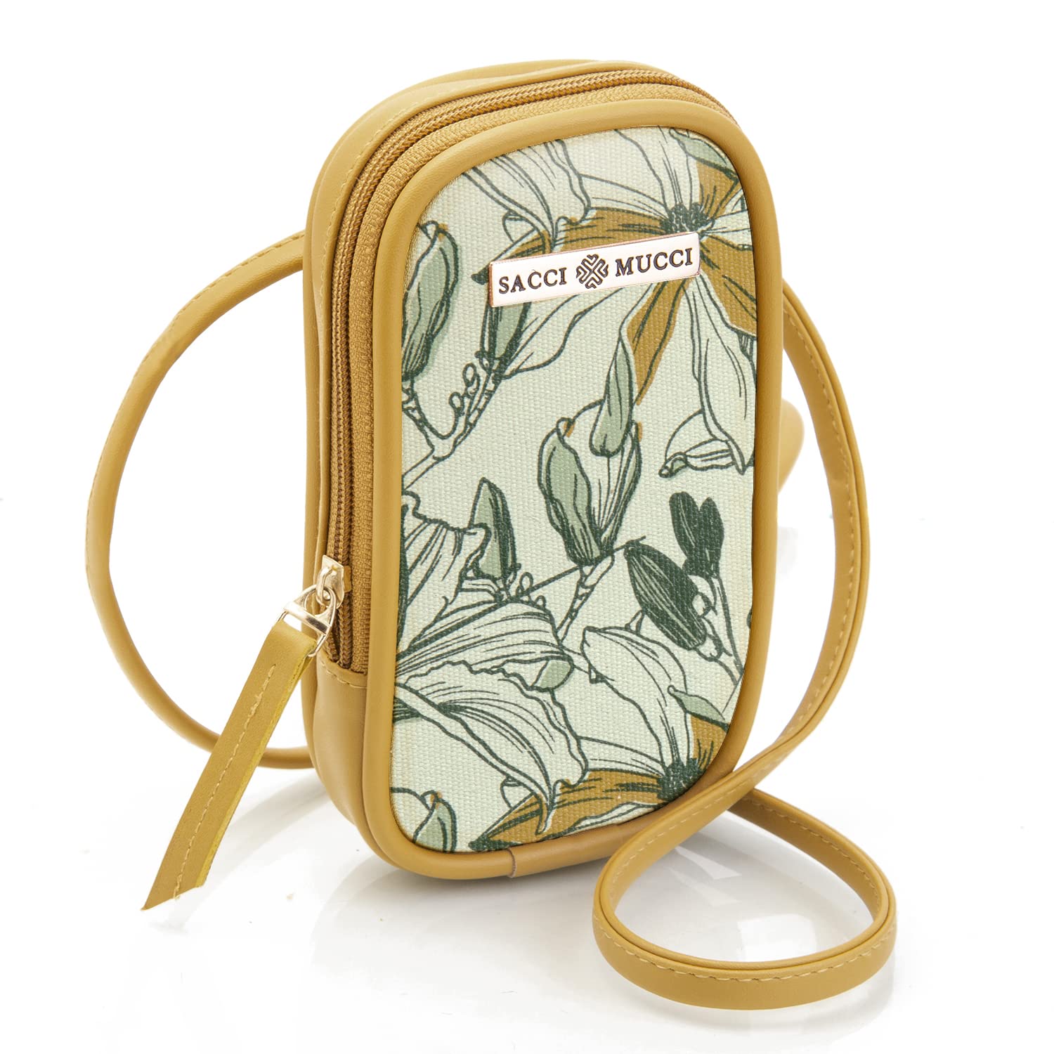 See full amazon price history chart for SACCI MUCCI Womens Small Cross-Body Phone Bag/Mobile Cell Phone Holder Pocket Purse Wallet Sling Bag Mini Shoulder Bags-Magnolia floral print (Mustard) SACCI MUCCI Womens Small Cross-Body Phone Bag/Mobile Cell Phone Holder Pocket Purse Wallet Sling Bag Mini Shoulder Bags-Magnolia floral print (Mustard) (B0C1VPJ14D) Amazon Price History, Amazon Price Tracker