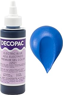 DecoPac Electric Blue Trend Premium Gel Color Cake Decorations, Blue Food Coloring - Blue Gel Color - 4 Fl Oz