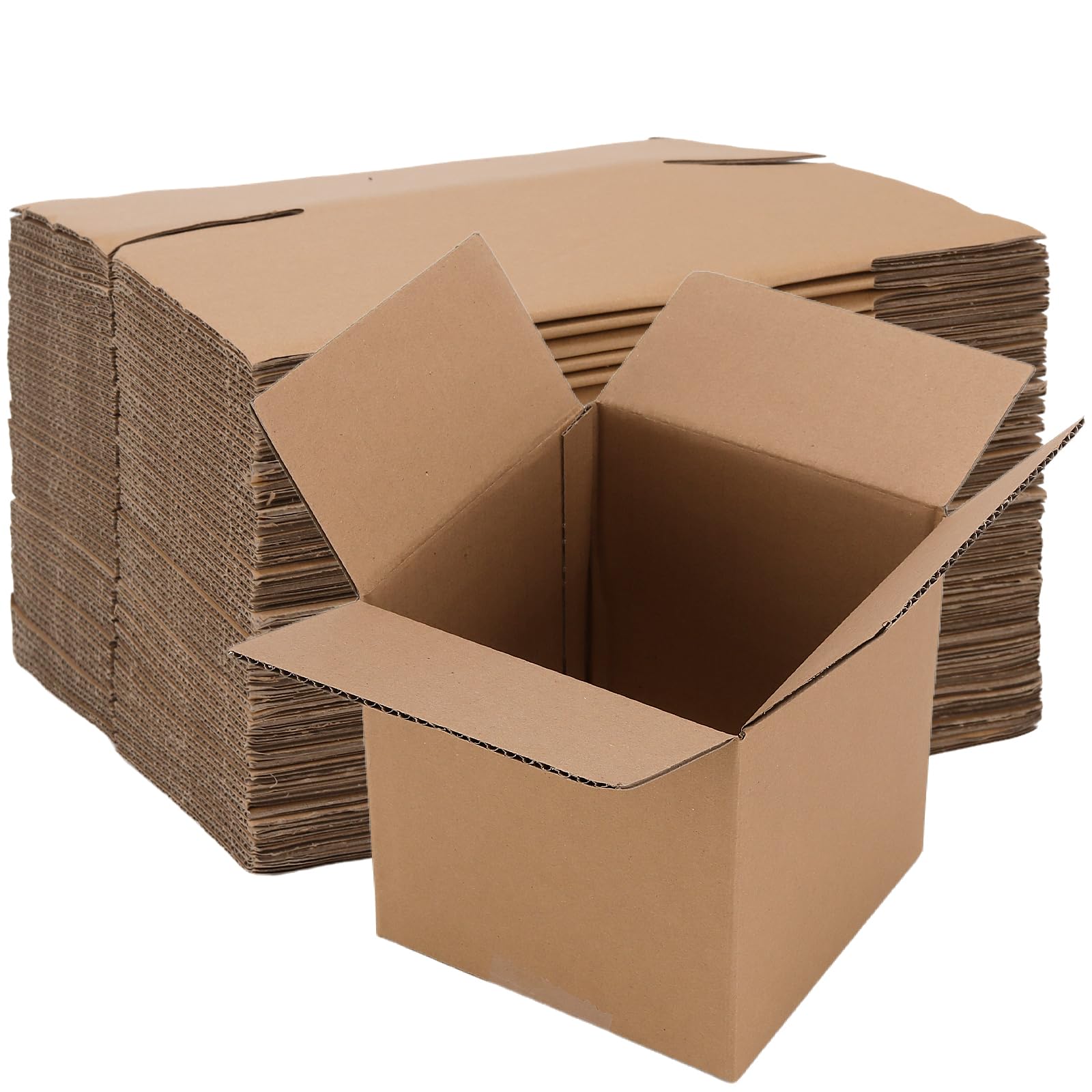 TAICHEUT 30 PCS Corrugated Cardboard Boxes, 15x15x15cm Sturdy Single Wall Shipping Boxes for Moving House, Small Business Posting, Packaging