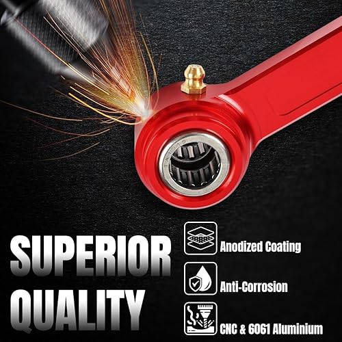 Miniatura 6 de Eslabón de bajada rojo de 1.18 pulgadas1.181 in para Honda XR650L 1993-2023 para XR600R 1985-2023, suspensión trasera de aluminio Billet CNC para