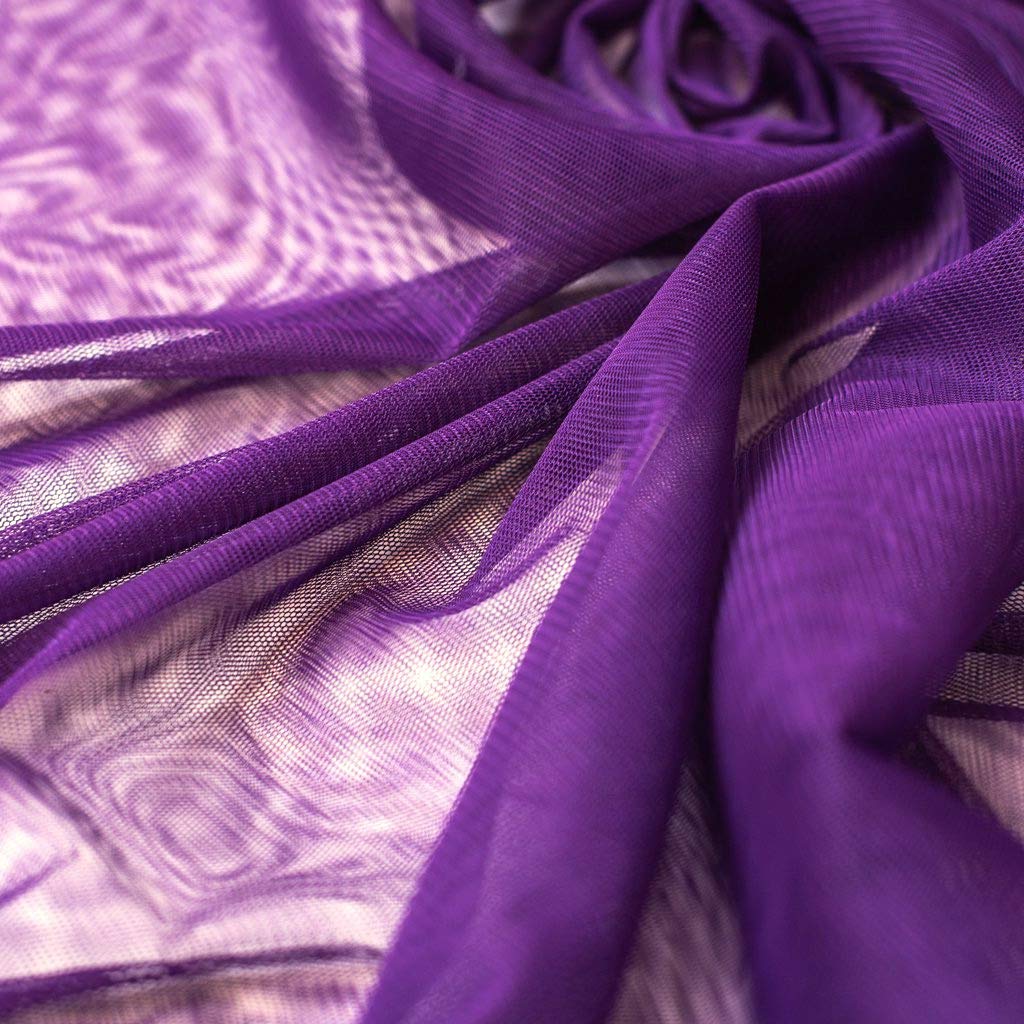Bright Vivid Purple Soft Tulle Dress Fabric 150cm Wide - Sold by The metre