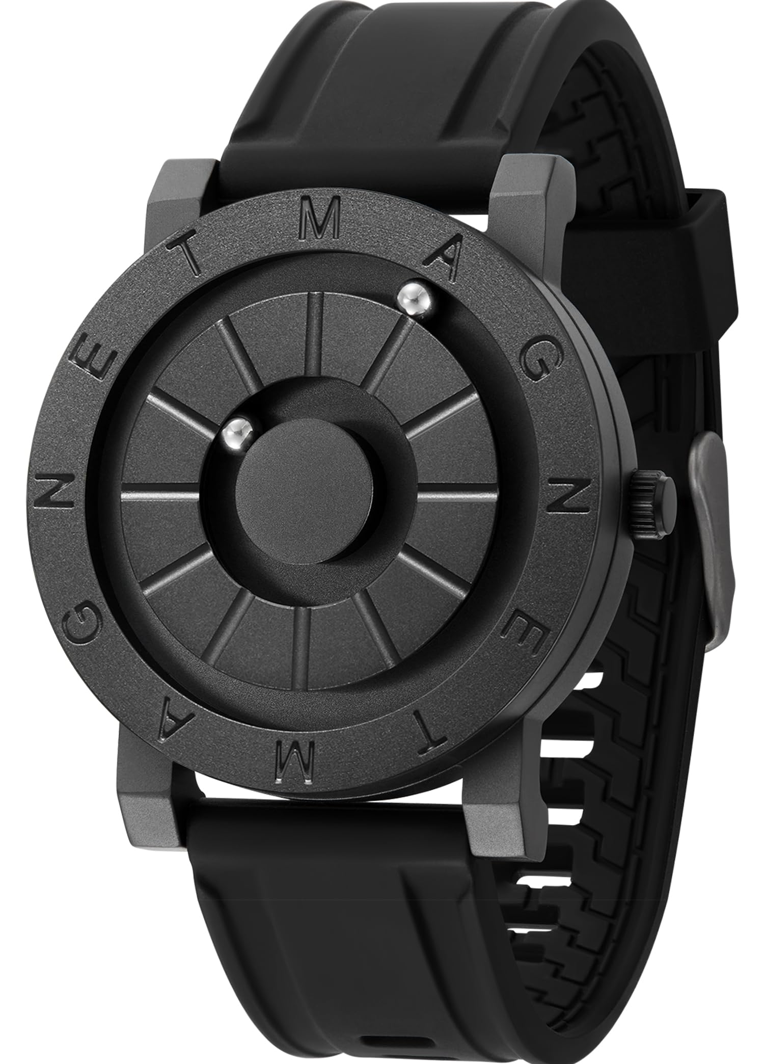 Eutourmens Magnetic Analog Watch 40mm Quartz Wristwatch 3atm