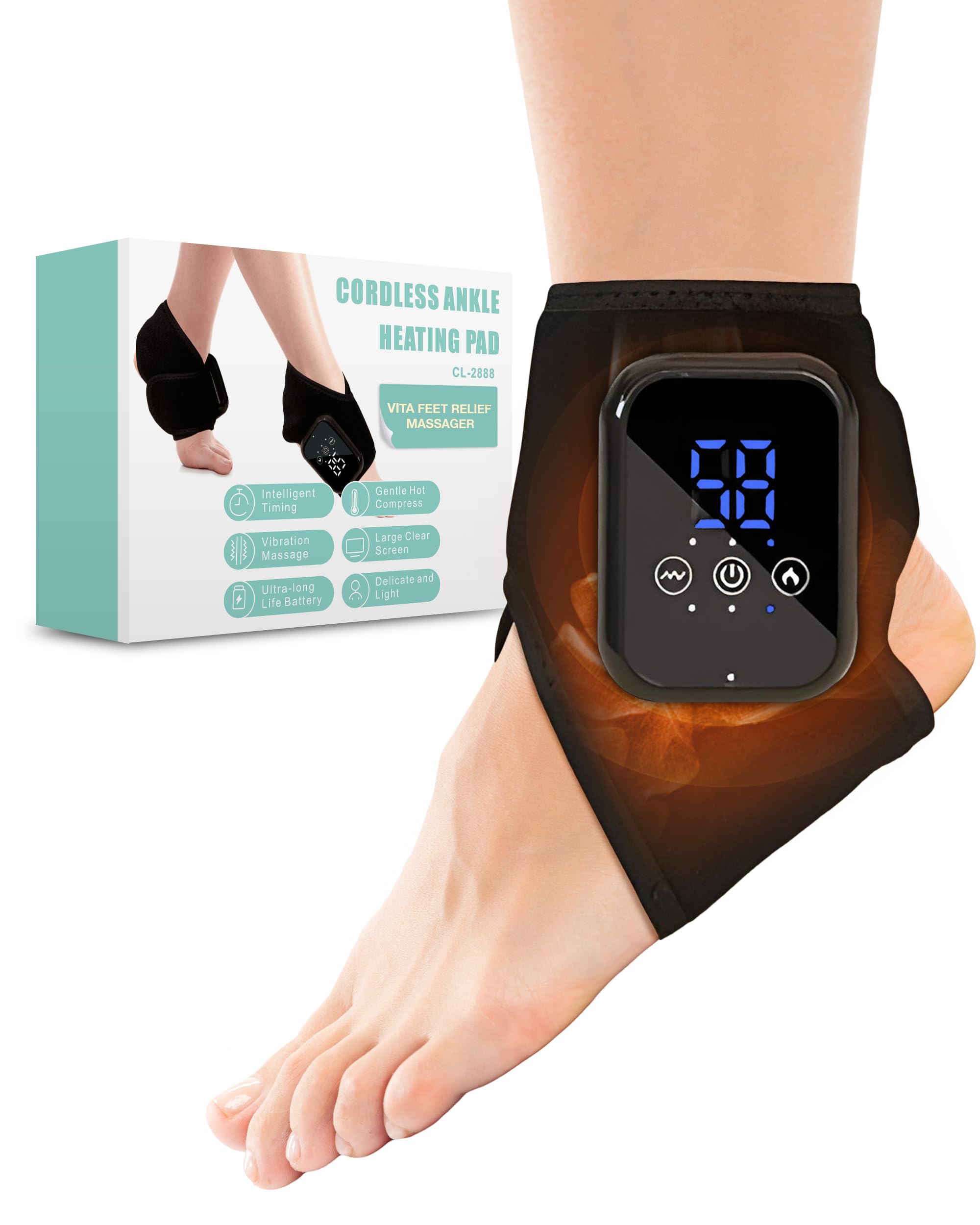 Vita Feet Relief Ankle Massager with Heat and Vibration