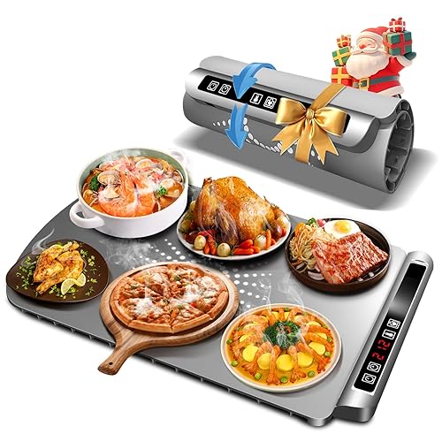 Warming Mat for Food, Electric Warming Tray with 5 Level