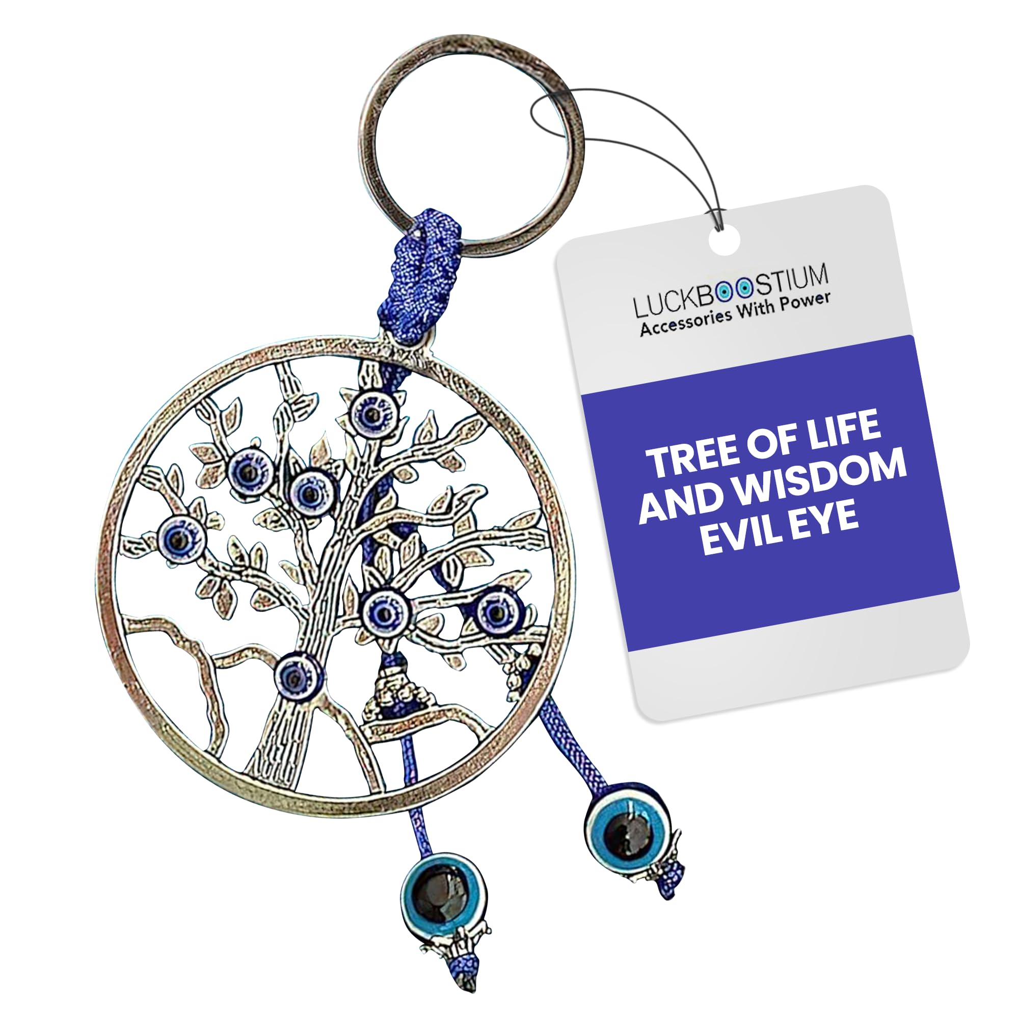 LUCKBOOSTIUM Evil Eye Keychain & Protection, Evil Eye Car Hanging Ornament, Rear View Mirror Accessories, Home Decor