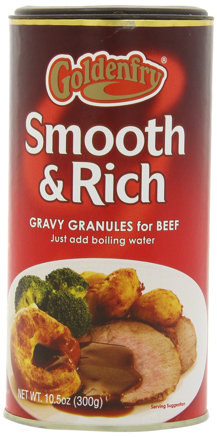 Goldenfry Smooth & Rich Gravy Granules for Beef, 10.5-Ounce Canisters (Pack of 6)