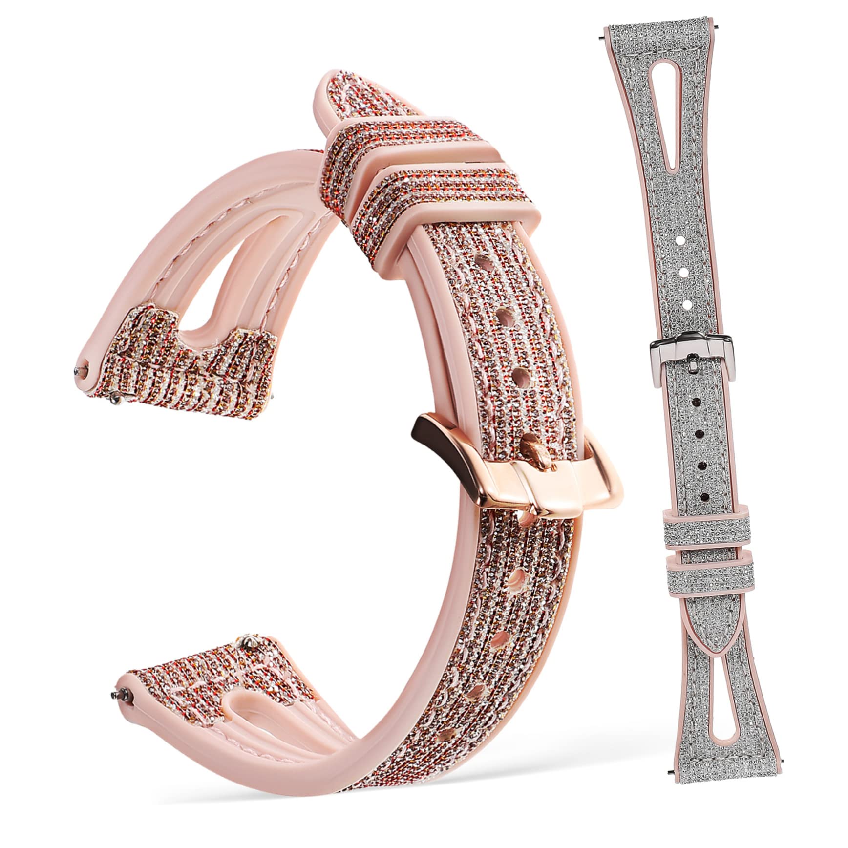 Veemoon 2 Pcs Watch Strap Chameleon Accessories Replacement Straps Silicone Basic Watch Band 4 5 Watch Band Leather Straps for Watches Replacement Watch Bands Pu Flash The Se Leather Strap