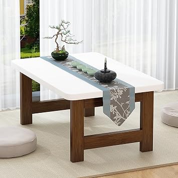 Foldable Coffee Table, Japanese Floor Low Table, Side Tables Bedroom, for Living RoomBrown,60x40x30cm