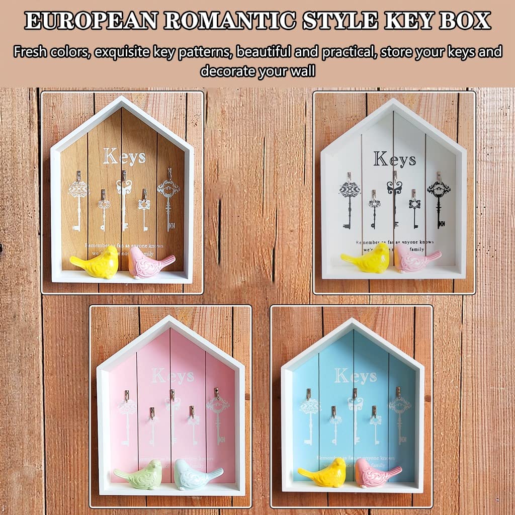 Schlüsselschrank, Wandmontierter Kleiner europäischer Schlüsselschrank im(White)