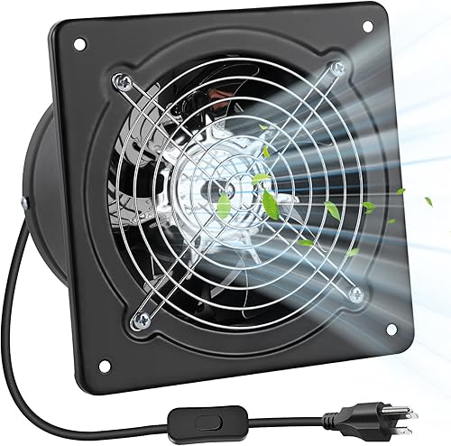 Miniatura 1 de YUCHENGTECH Ventilador de escape de 8 pulgadas para montaje en pared, instalación a través de la pared, ventilador de humo para ático, garaje,