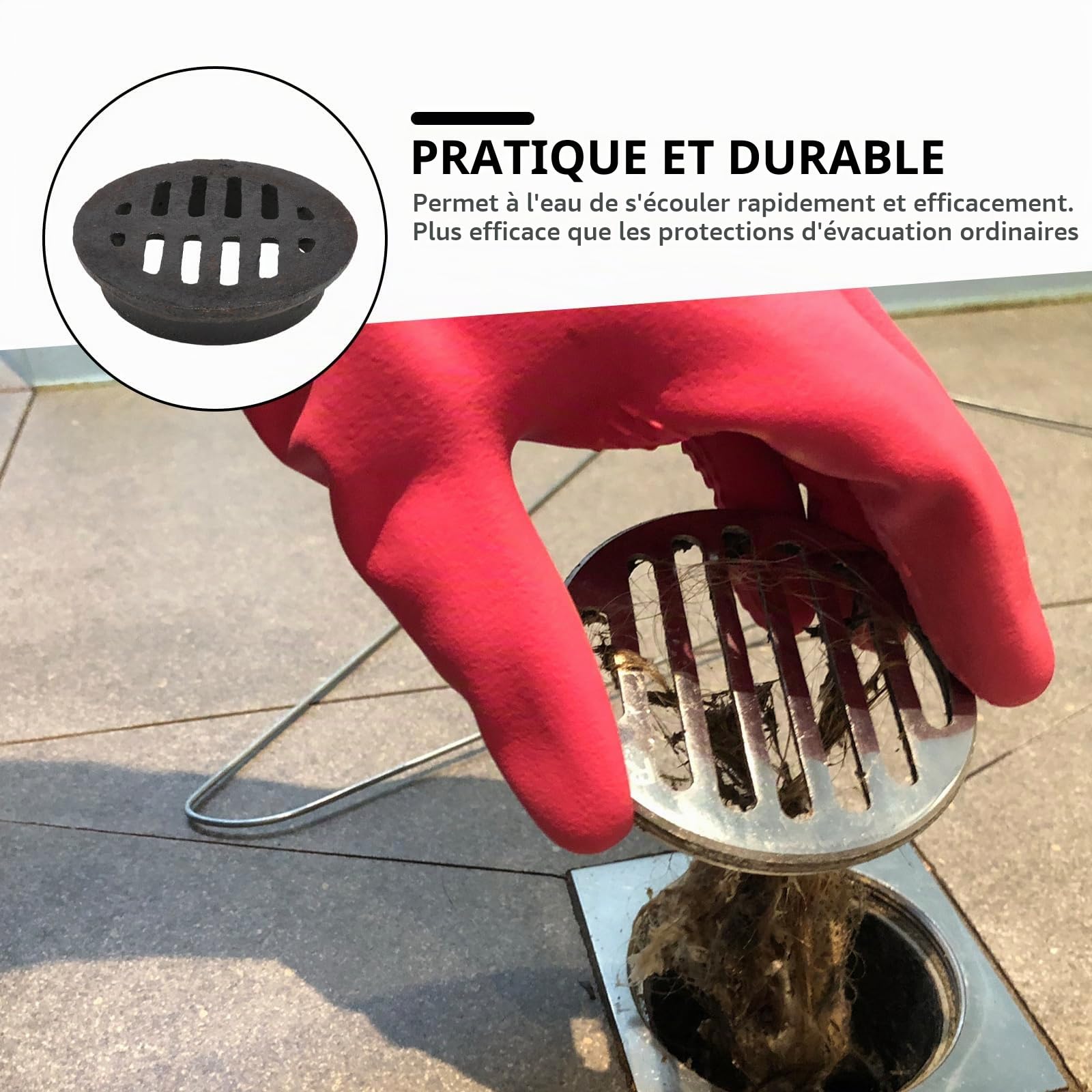 Veemoon 1pièce Couvercle De Drainage Fonte Intégré pour Évacuation Siphon De Sol pour Maison Et Jardin Design