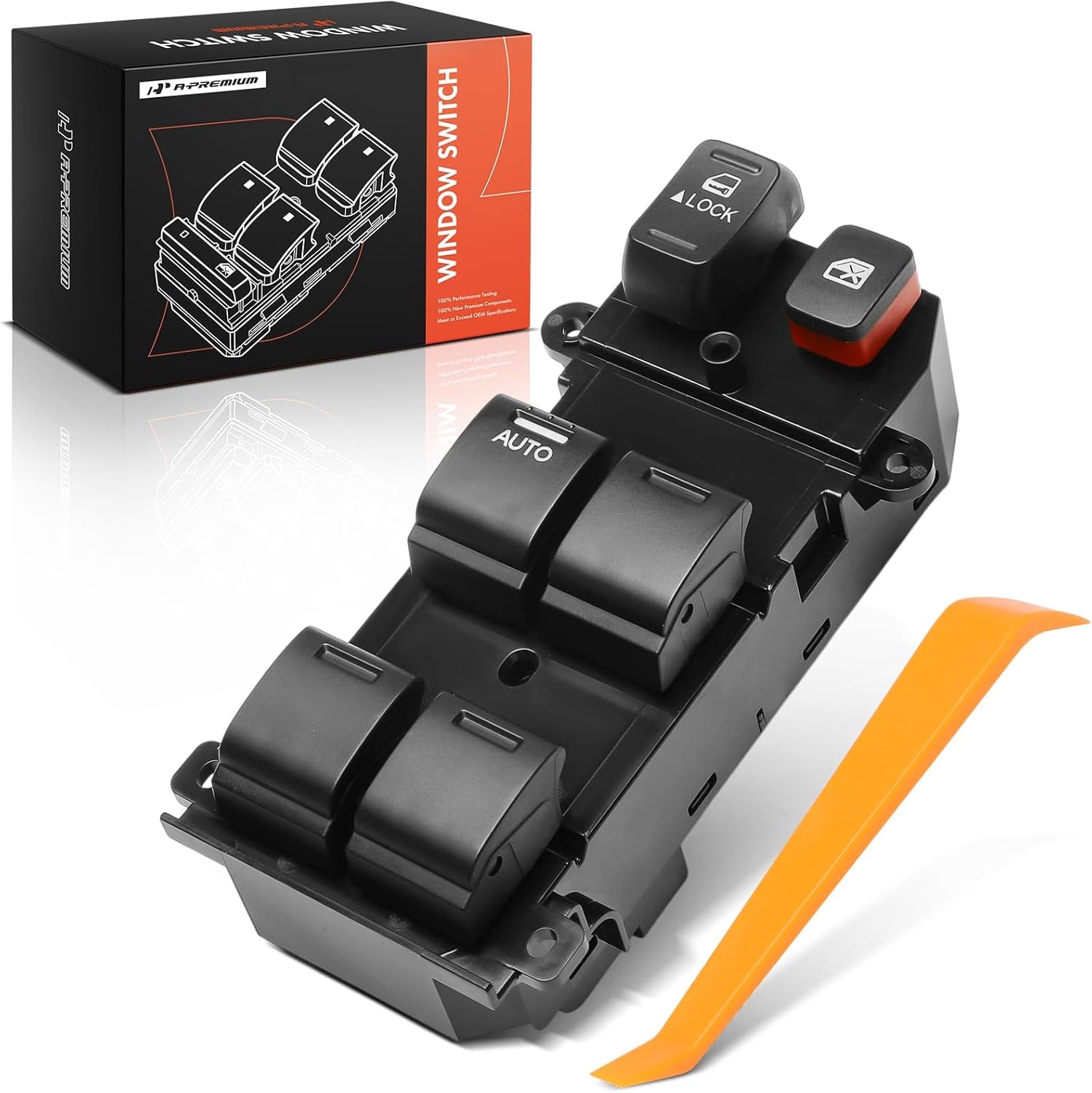 A-Premium Master Power Window Switch Compatible with Honda Fit 2009-2014, Front Left Driver Side