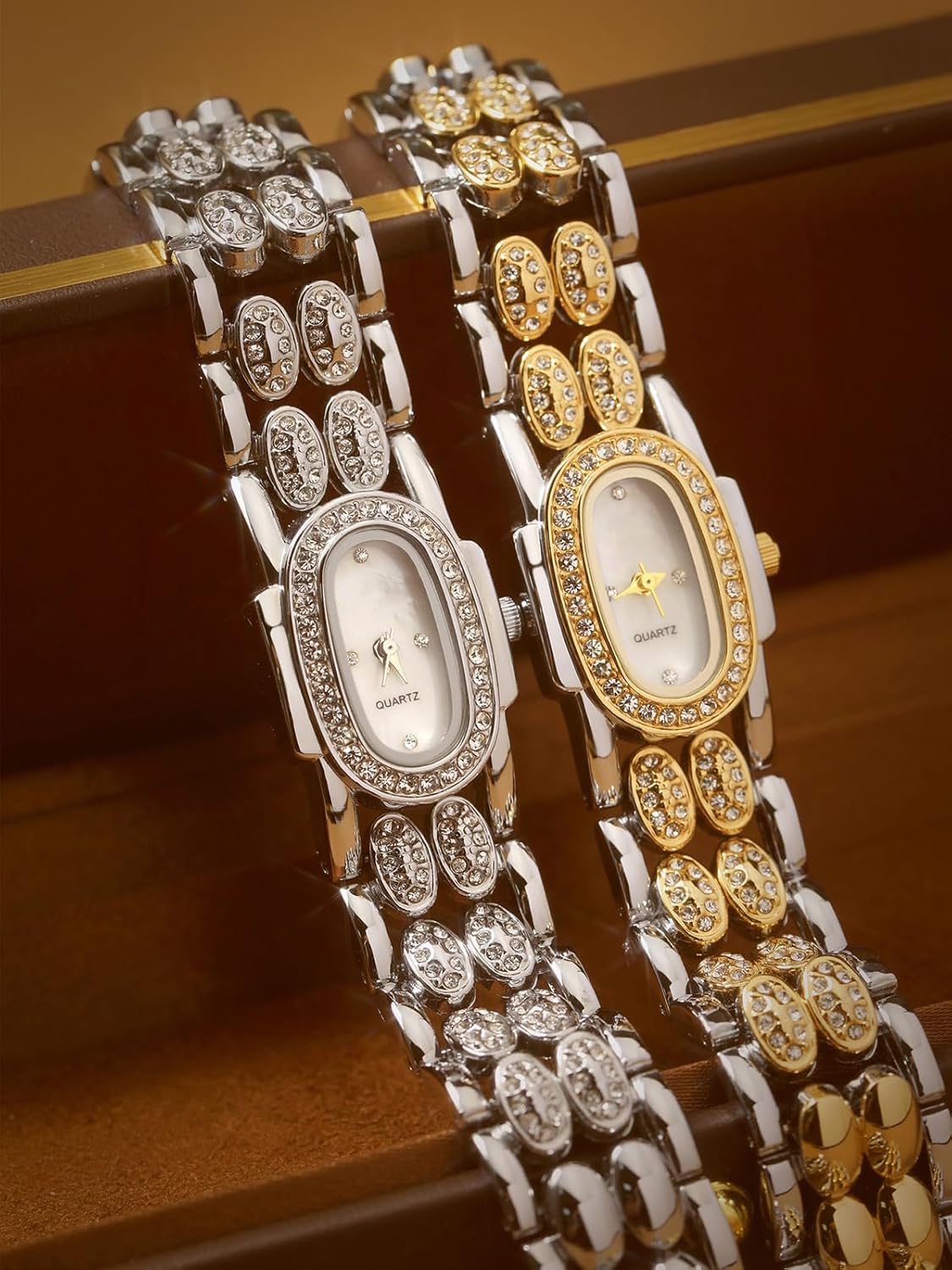 BESTKANG Dainty Watches for Women Vintage Rhinestone Bracelet Wrist Watch Luxury Small Ladies Oval Quartz Watch - Image 6