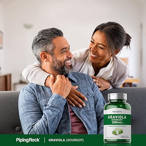 Miniatura 6 de Piping Rock Graviola - Cápsulas de guanábana | 2000 mg | 120 unidades | Suplemento de hojas | Extracto concentrado de frutas de hierbas | Sin OMG,