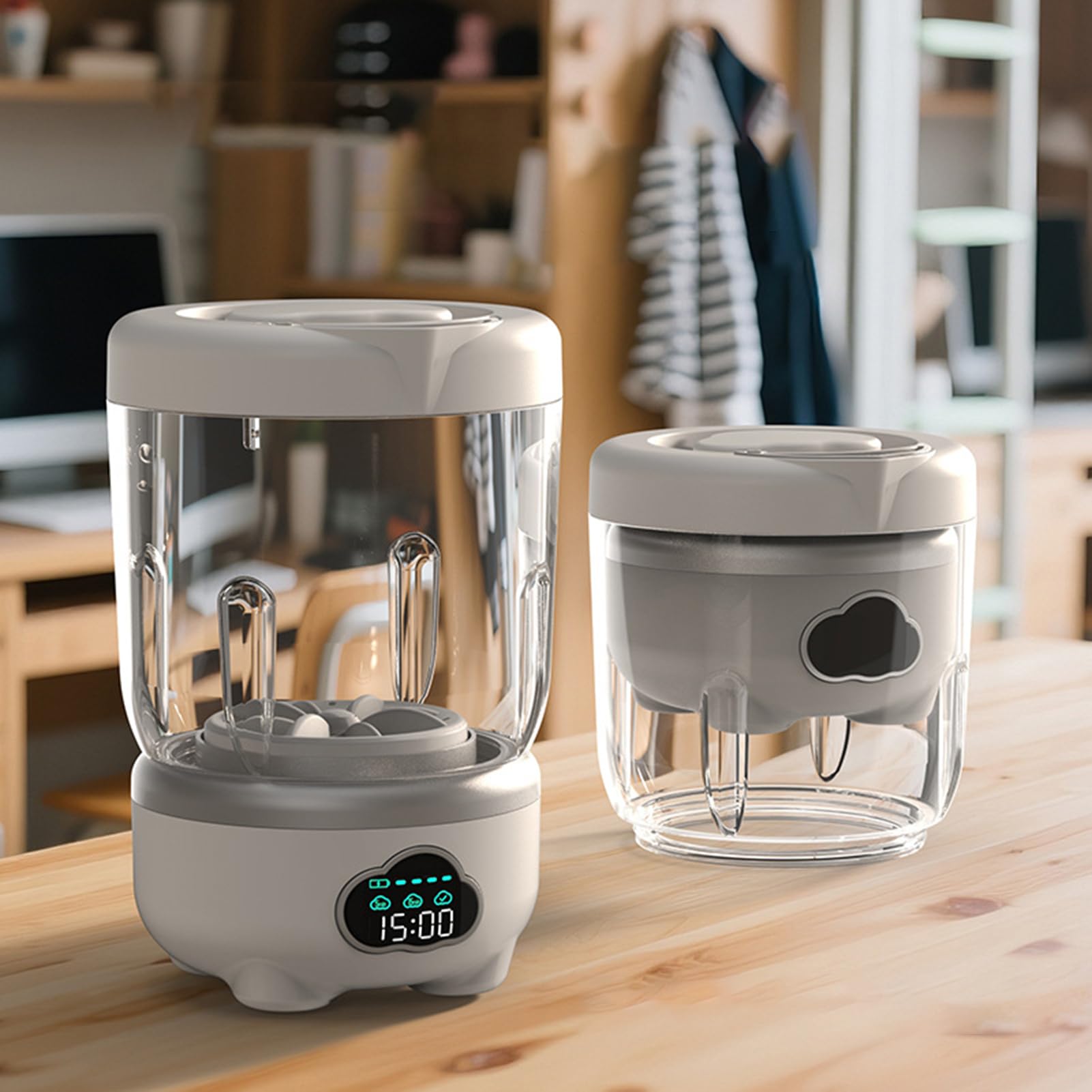 Lavatrice Portatile 1,6L Display Digitale Lavabiancheria Intima | Lavatrice Per Mutande Da Dormitorio per Tessuti Delicati come Asciugamani e Reggiseni in