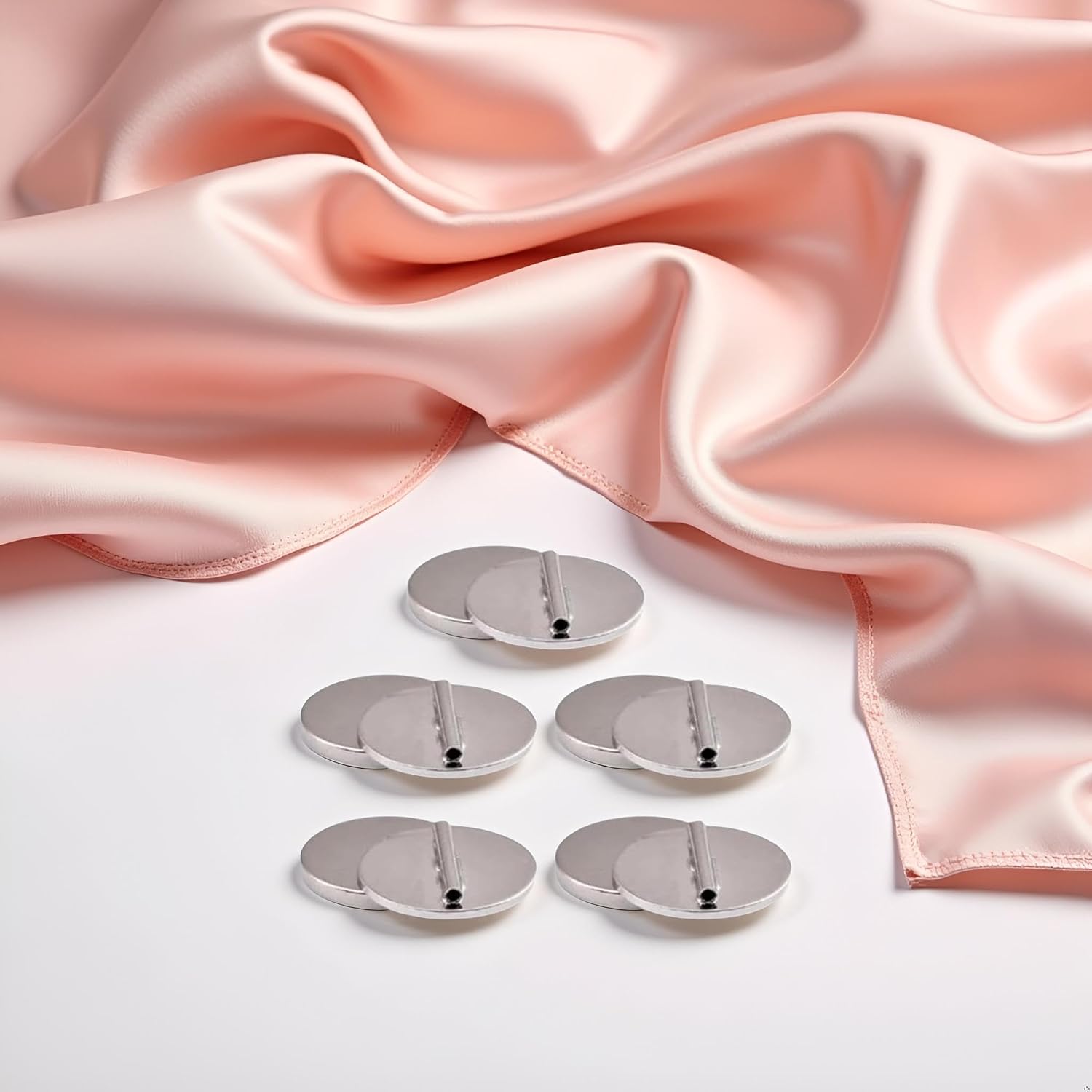 5pcs Silver Mini Pin Brooch Converter - Easy Clothing Magnet Buckle & Holder - Metal Lapel Pin Converter Backs