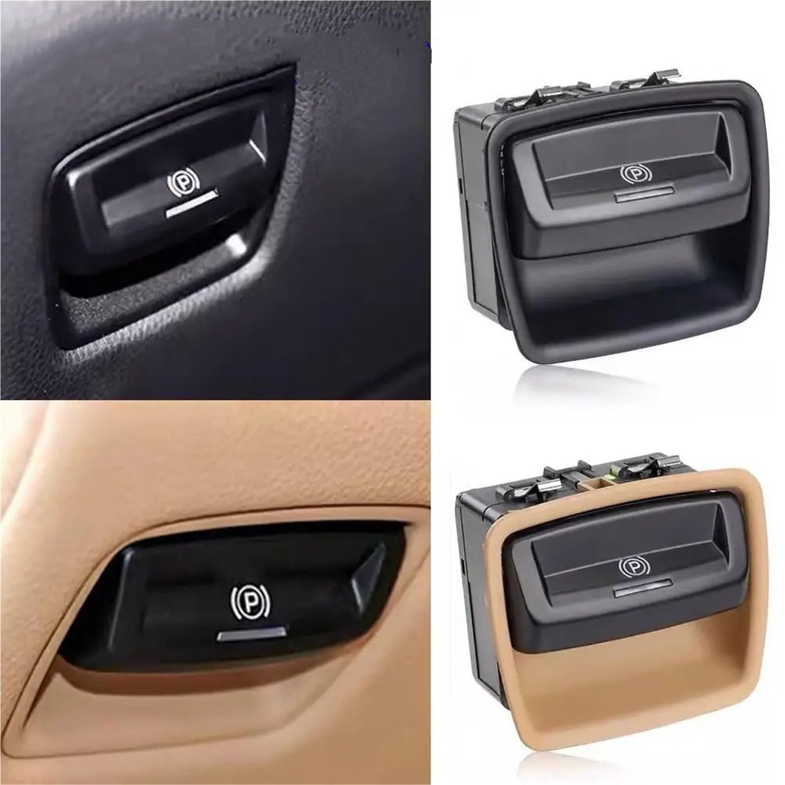Przełącznik hamulca postojowego 10-pinowy elektroniczny przełącznik hamulca postojowego pasujący do Porsche Panamera 2010-2016 970 97061325102(1pcs Black)