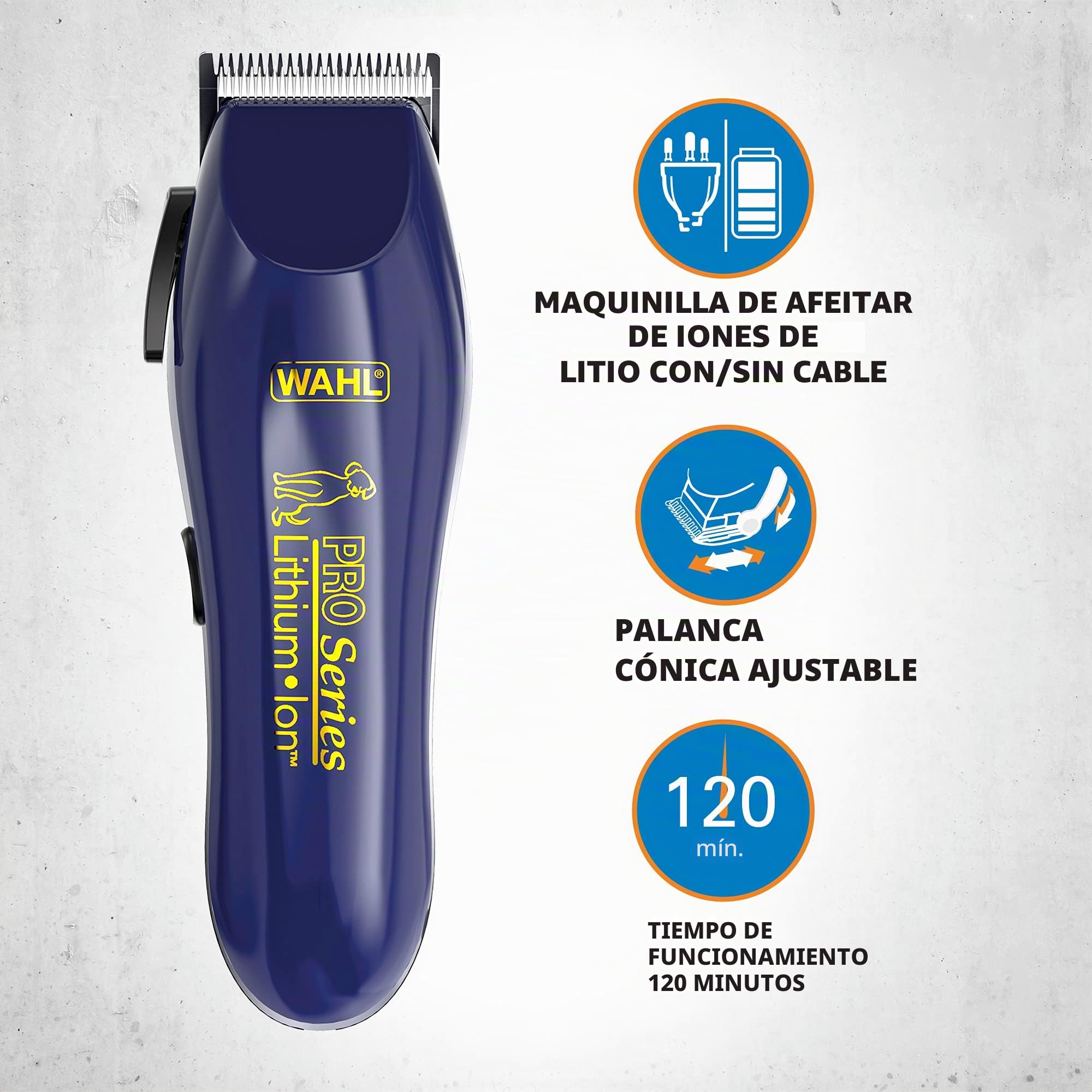 WAHL Dog Clippers, Pro Series - Kit de Aseo para Perros de Litio con Capa Completa para Cortar Perros, cortauñas sin Hilos de bajo Ruido