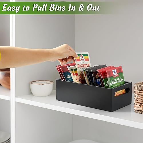 Miniatura 2 de DRASTAR Organización de despensa y contenedores de almacenamiento, organizador de paquetes de condimentos con divisores extraíbles, organizador de