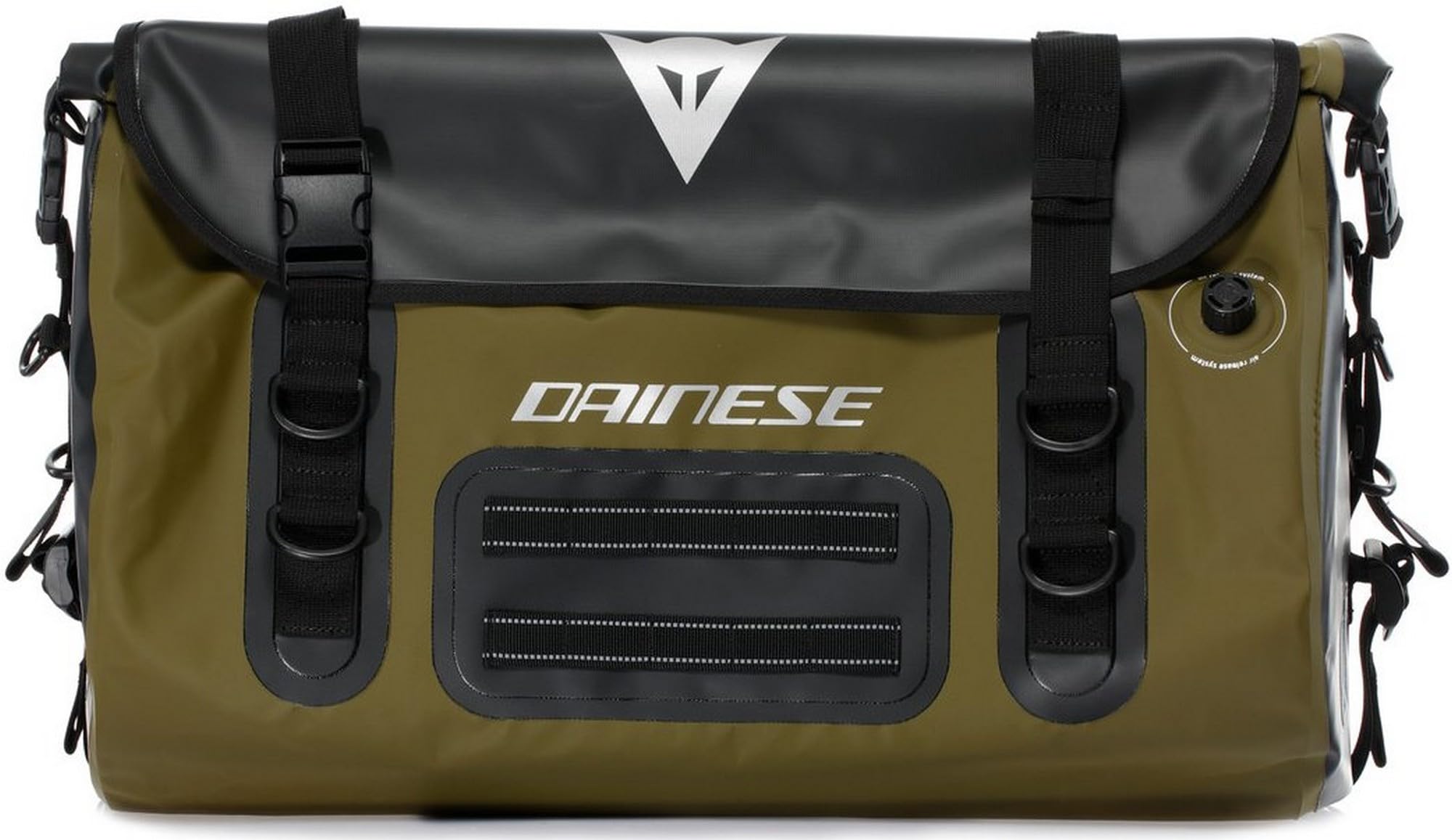 Dainese - Explorer WP Duffel Bag 45L, Bolsa de Viaje para Moto, Material Impermeable, PVC, para Hombres y Mujeres, Negro/Verde, N