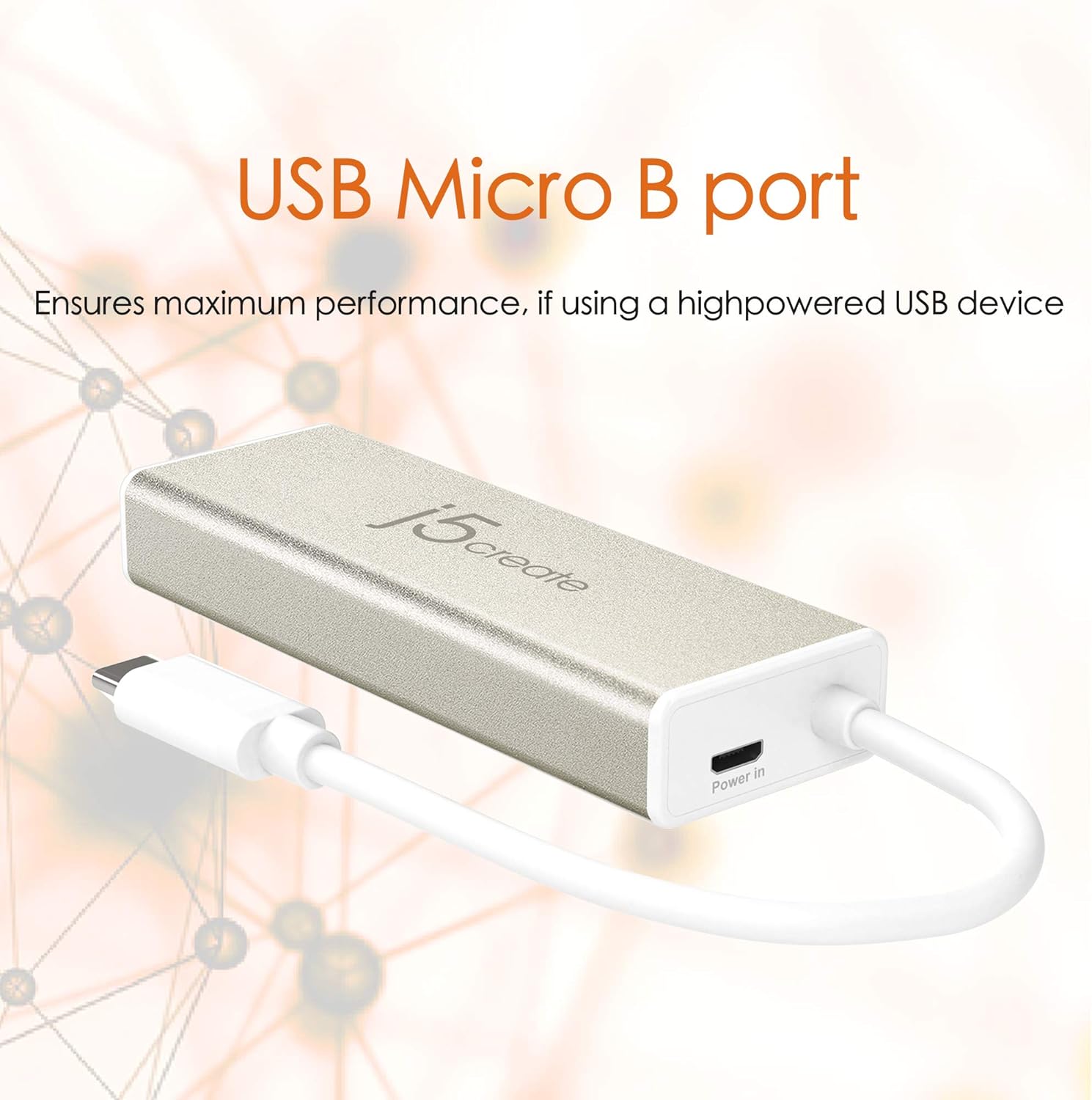 j5create USB C Hub Adapter Dongle USB 3.1 Type C Cable to 3-Port USB 3.0 & VGA Multi-Monitor Display | SuperSpeed Backwards Compatible with USB 2.0 for Apple MacBook, Windows Laptops, Tablets