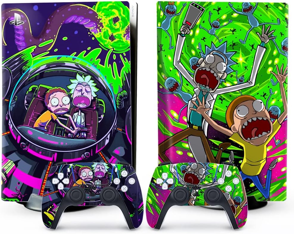 PS5 Skin - Disc Edition Anime Console and Controller Accessories Cover Skins - Green