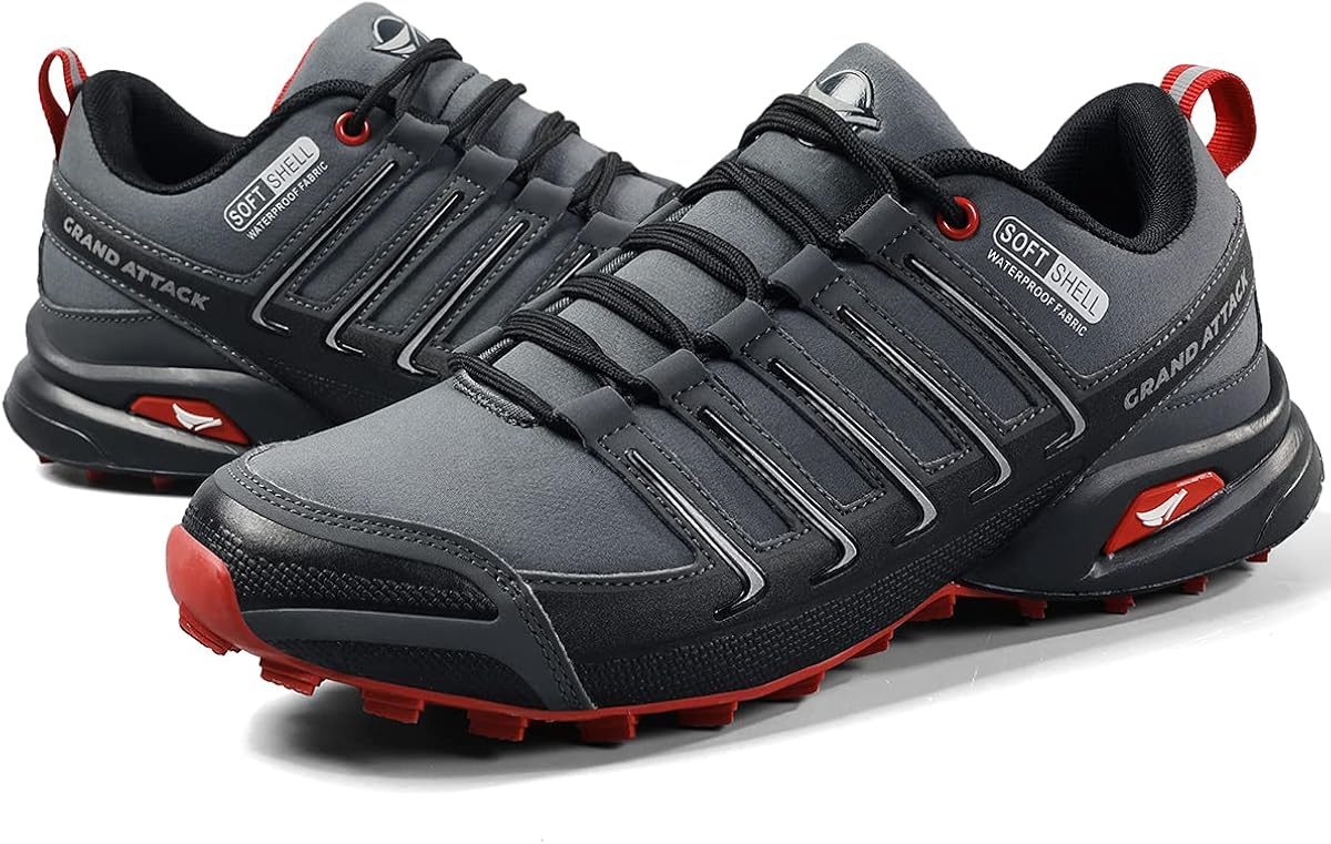  | Grand Attack Men's Trail Running Shoes Outdoor Hiking Sneakers Lightweight Non Slip Trainer for Walking Camping Trekking Backpacking | Hiking Shoes
