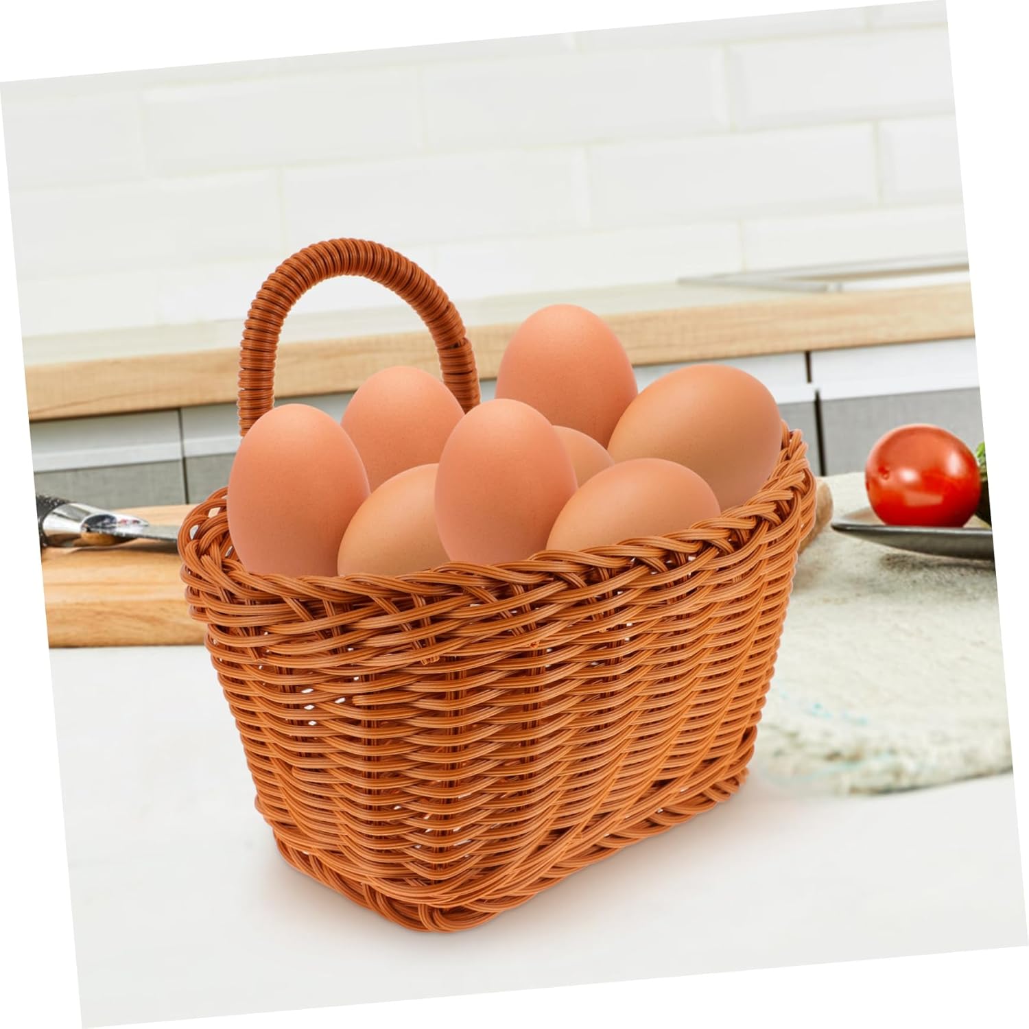 Alipis 3pcs Wall Hanging Storage Basket for Ginger Garlic Woven Fruit Flower Organizer Decorative Kitchen Home for Housewarming Holidays