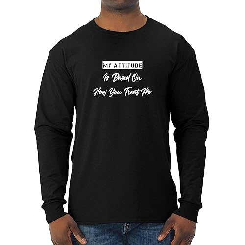 Humorous Gift for Friends, an Ideal Birthday Present for Son - Skull Attitude Based on Treatments Men Women Grey Multi Size Black Long Sleeve T-shirt