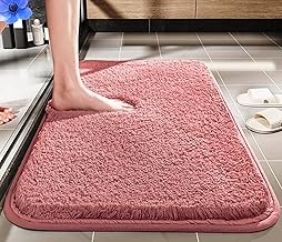 HOWNICE Doormat for Bedroom,Bathroom,Kitchen,Living Room,Home Entrance,Room Mat,Foot Mats,Floor mat Main Door,Rug,Non Slip Mats,Door Mate,Fluffy Door Mat,Door Matt (Bedroom Mat Pink Rug)