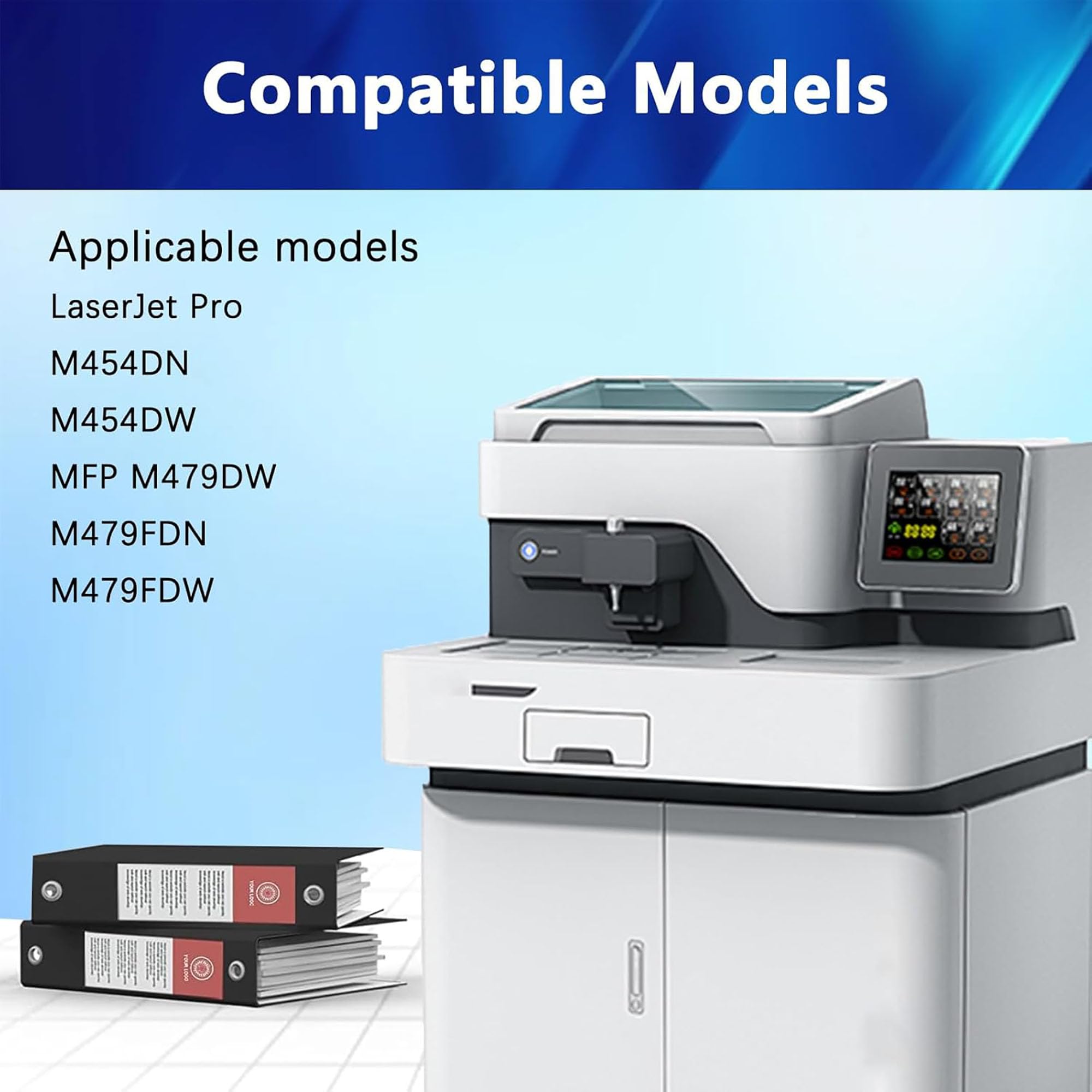 Cartuccia di toner 415A con chip compatibile stampanti per HP Color Laserjet Pro M454DN M454DW MFP M479DW M479FDN M479FDW, W2030A W2031A W2032A W2033A,Black-1 set