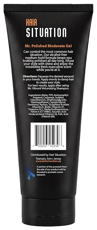 Hair Situation Medium Hold Styling Hair Gel Mr. Polished, Low Shine, 7 oz
