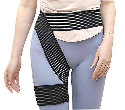 YIKANGHENG Cinturón de soporte de cadera, 110 pulgadas x 3 pulgadas, nailon negro ajustable para la ingle para soporte de cadera, ingle y muslo