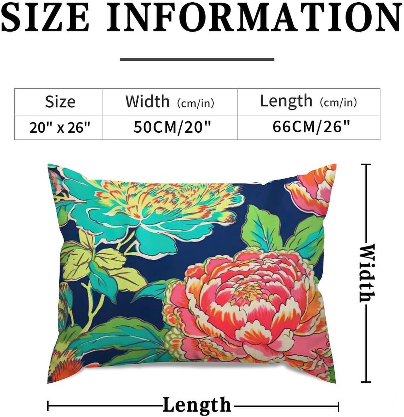 Asian Throw Pillow Case Navy Pink Chinoiserie Peony Floral Pillow Case Ethnic Style 20x26in Set of 2 Cotton Linen Exotique Rectangular Throw Pillow Cover for Sofa Car Couch