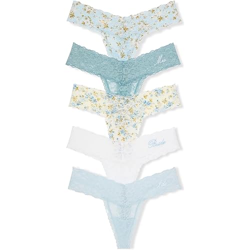 Victoria's Secret Women's Lace Thong Underwear, Panties for Women, Multi Pack (XS-XXL)