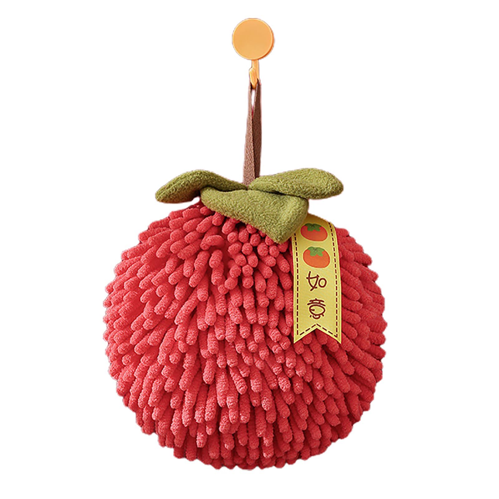 Jazuaiao Chenille Hand Towel Wipe Towel Ball with Hanging Loop Quick Drying Absorbent Microfiber Handball for Kitchen Bathroom Chenille Hand Wipe