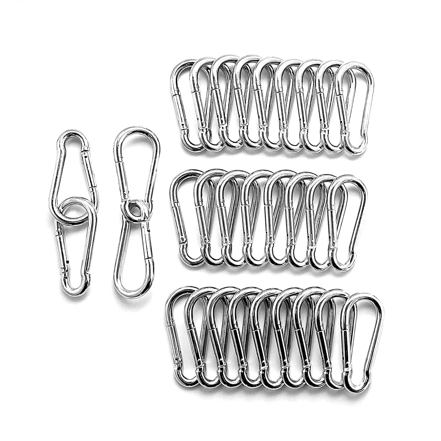 ASMJMJ 30Pcs 4 Heavy Duty Spring Snaps M10 3 8 Spring Snap Hooks Lifeline Safety Hook Quick Link
