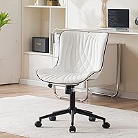 Vista 93 de YOUNIKE Silla de oficina, silla de escritorio sin brazos con ruedas, sillas giratorias ajustables para computadora de oficina en casa, silla