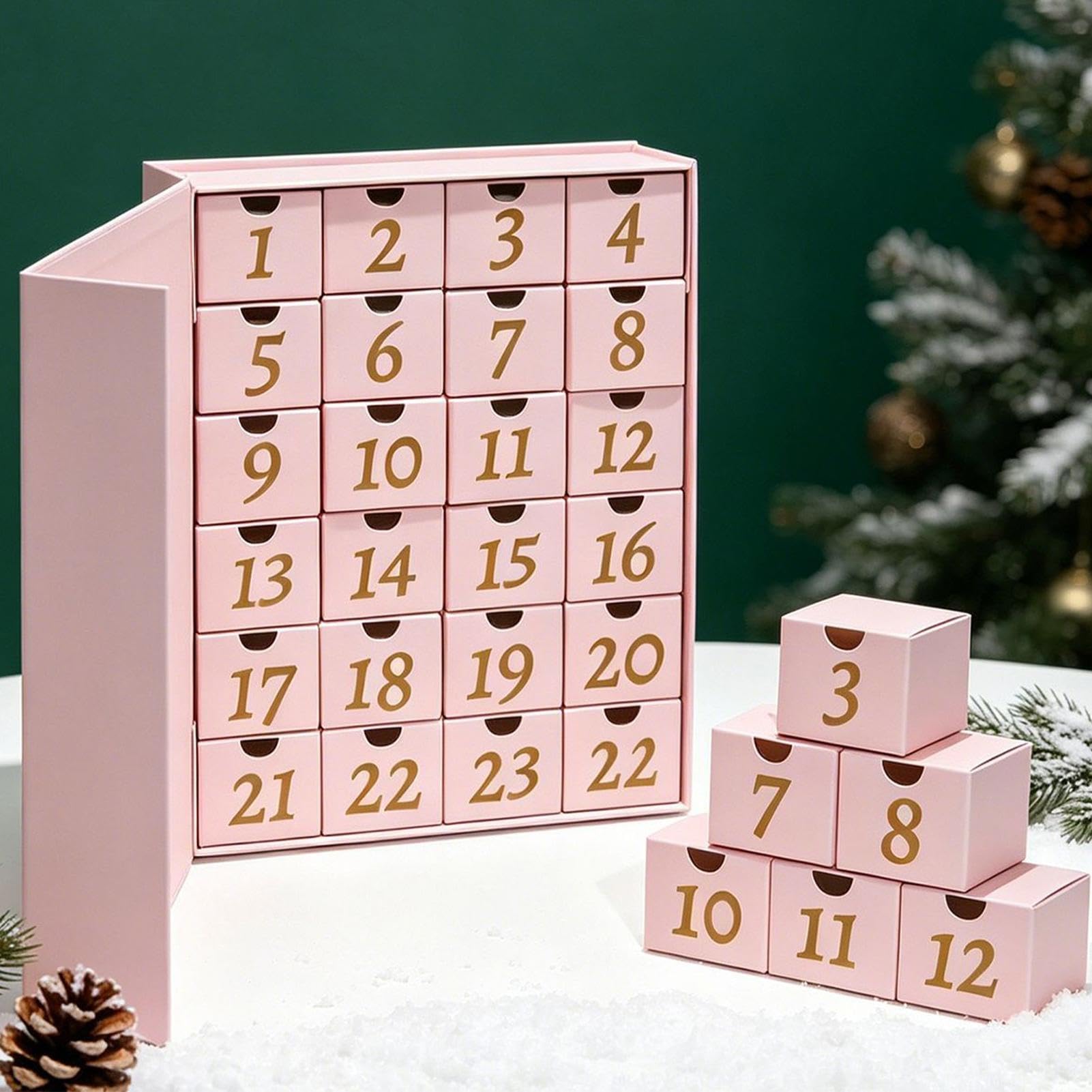 Wiederverwendbarer 24-Tage-Zählkalender, für Weihnachten