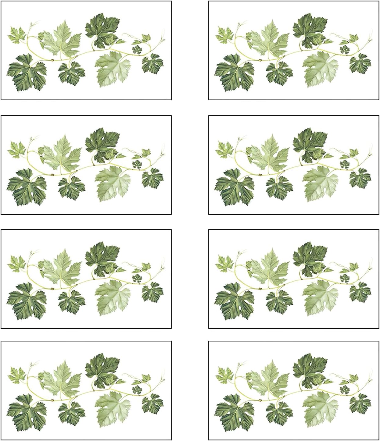 94 inch Ivy Wall Stickers, Green Vine Leaves Hanging Evergreen Ivy Plants Art Home Decor, Self Adhesive Removable Peel and Stick Nature Wall Decoration for Bedroom Living Room Kitchen Classroom Office