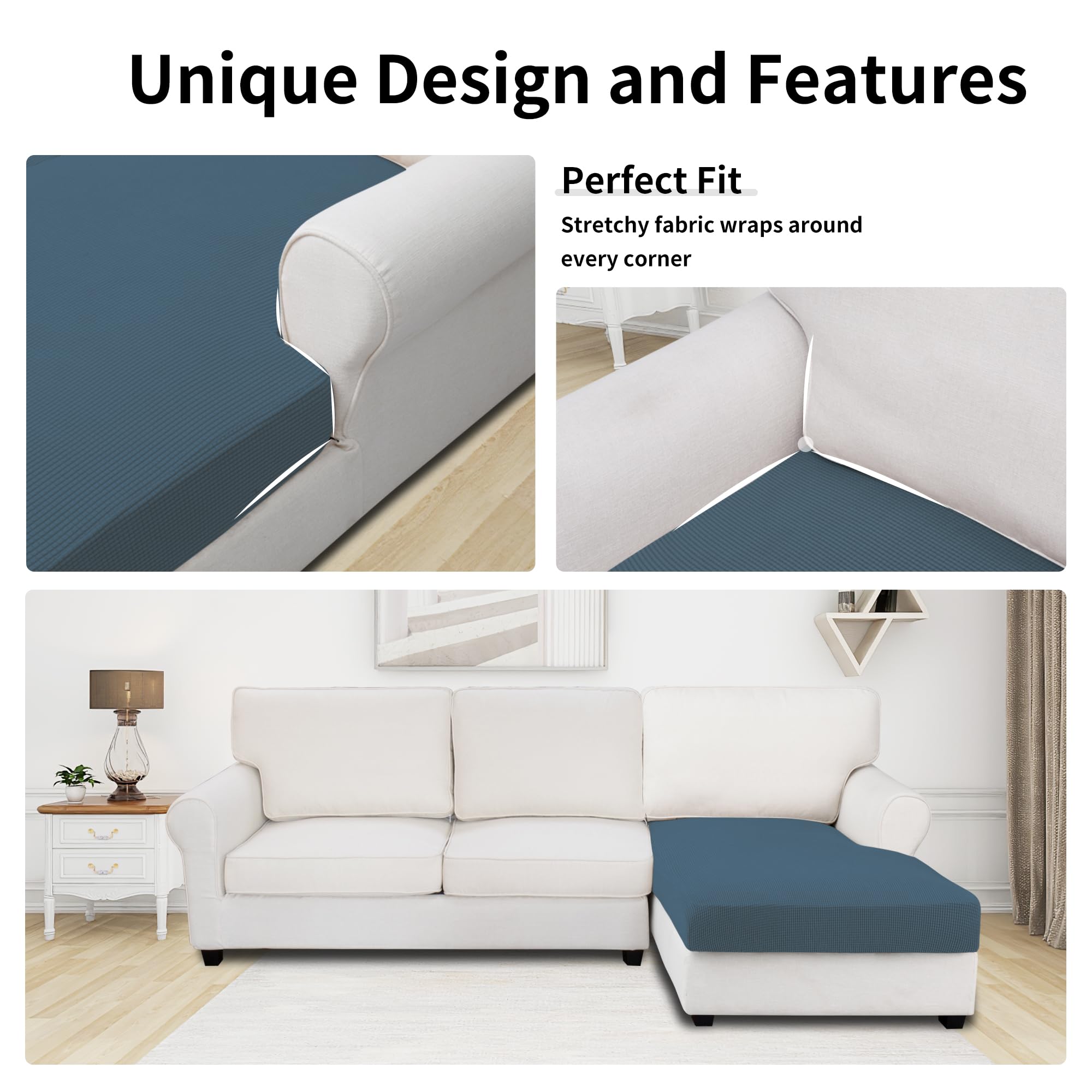 Stretch Jacquard Sofá Covers 1 2 3 4 Seater Couch Cover para Sala de